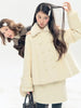 Vintage Coquette 2 Piece Set Women Fur Collar Quilted Wool Coat High Waist Mini Plaid Skirt Fitted Dress Winter Casual Outfit