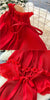 Stand-up Collar Dress Women's Autumn Pleated Ruffle Edge Hem Strap Waist Light Mature Loose Long Dress