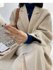 Double-sided Cashmere Coat Long Wool Thickened Suit Style Thickened Loose Wool Jacket Coat for Women