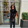 Women's Warm Faux Fur Spliced Cotton Coats Loose Lapel Long Sleeve Pockets Thicken Jacket Winter Lady Chic Outwear