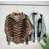 Spring Pleated Women's Lightweight Jacket Lapel Single Breasted Jacket Niche Chic Print Casual Top 2DB6159