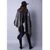 Thicken Winter Shawl Wraps Cape Women Fall Ponchos Plus Size Block Plaid Open Front Sweater Fleece Scarf Coat Holiday Outfits