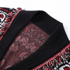 Casual Printed Cardigans Women Tassel Lace Up V-neck Full Sleeve Loose Knit Coat Female Autumn Lady Outwears