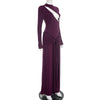 Hollow Out Long Sleeve Sexy Maxi Dress Women Gown Elegant O Neck Draped Ruched Bodycon Club Party Long Dress