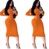 Winter Black Turtleneck Sexy Women Dress Autumn Long Sleeve Skinny Midi Boydcon Casual Blue Plush Knee-Length Party