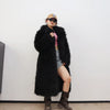 Colorful Fahionable Faux Fur Mongolian Jacket Long Tailored Collar Plush Winter Coat for Women Elegant Loose Fit Outerwear