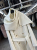 Elegant Big Scarf Collar Double Breasted Wool Coat Women Loose Korean Cashmere Winter Jacket
