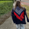 Women Chic Blazer Coat With Spliced Paisley Tassel Shawl Shoulder Pad Lapel Jacket Vintage Casual Autumn Lady Outfits