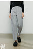 Women Casual Pants Winter Sweatpants Tapered Elastic Waist Split Design Fleece-Lined Warm Trousers
