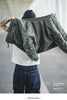 Women's MA-1 Cotton-padded Cropped Jacket Thickened Windproof Casual Winter Outwear Blue Baseball Bomber Coats Female Tops