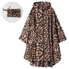 Big Size Women Leopard Raincoat Lightweight Rain Coat Poncho Ladies Waterproof Cloak Raincoats Adults Windproof Rainwear
