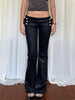 Double-Breasted Decoration Pants Women Metal Ring Tassel Elastic Waist Autumn Street Daily Hottie Bell-Bottom