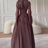 Robes for Woman Elegant O Neck Solid Ruffles Party Pleated Dress Spring Autumn Flare Sleeve Tie-up Slim Female Clothing Vestidos
