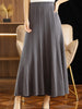Women Autumn Winter Wool Skirt Long Pleated Skirt 100% Merino Wool Knitwear Grace Soft Dress Korean Style Skirt