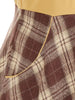 Mock Neck Bowknot Plaid 50s Vintage Dresses for Women 3/4 Length Sleeve Autumn Winter Elegant Pockets Midi Dresses
