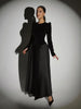 Women Chic Velvet Patchwork Chiffon Dress Elegant Full Sleeve Round Neck High Waist Maxi Dresses Lady Dinner Party Robes