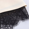 Lace Crop Top And Slit Long Skirt 2 Piece Set Women's Sexy Deep V Neck Tops High Waist Slim Dress Sets Elegant Outfit
