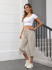 Women Casual Cropped Capris Cargo Pants, Outdoor Lightweight Capris Yoga Flared Pants, Breathable Quality Sweatpants