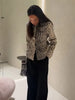 Leopard Printed Faux Fur Women's Coats Slim Lapel Single Breasted Full Sleeve Coat Autumn Winter Lady Warm Jackets