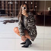 Women Zebra Print Faux Fur Coat Shorts Set Lapel collar Long Sleeve Jacket Shorts Set for Women Winter Warm Matching Outfits