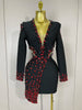 Women Celebrity Sexy Long Sleeve V Neck Rhinestone Black Bandage Dress Elegant Evening Club Birthday Party Dresses