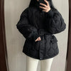 Women Winter Warm Thick Cotton Coat Women With Belt Stand Collar Cotton Padded Jacket Korean Loose Women Parka Outwear