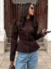 Solid Color Jacquard Glossy Satin Tops Women Chic Stand Collar Single Breasted Slim Fit Short Coats Lady Daily Outwear
