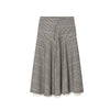 TFAFXY2026 Spring Casual Chic Women Checked Stand Collar Single Breasted Zipper Pockets Jacket Midi Skirt Street Set