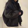 Autumn Winter Thicken Jackets Women Casual Loose Zipper Warm Fleece Hooded Parkas Female Double-Layer Simple Plush Coats