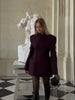 Chic Burgundy Blazer Mini Dress Women Full Sleeve Waist Cinching Slim Short Dresses Lady Daily Commute Vestidos