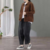 Women Corduroy Jacket Korean Version Retro Versatile Casual Jacket With Pockets Solid Loose Top Outerwear Coat S-6XL