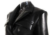 Women's Jackets Lapel Collar Slim Cross Lace Up Waist Long Sleeve PU Leather Short Coat Autumn 17A2947