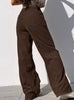 Elegant and Women's Clothing Casual Outdoor Sports, Slimming and Versatile Corduroy Autumn and Winter Pants