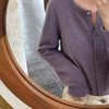 O Neck Solid Color Simple Short Loose Fit Knitted Cardigan Pring Autumn Sweet Casual Long Sleeve Sweater Jacket Women 9053