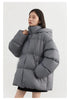 Women Down Coats Solid Loose Hooded 90 White Duck Down Down Jacket Puffs Female Outerwear Autumn Winter