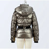 Casual Hoodie Thicken Belts Coats Women Solid Full Sleeve Stand Collar Closed Zippers Coat Female Winter Lady Outwears