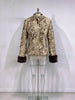 Women Leopard Print Short Furry Jacket Lapel Collar Button Slim Waist Stylish Coat Autumn Winter Street Lady Outerwears