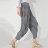 Versatile Slim Pleated Pencil Pants Women Elastic High Waist Solid Color Trousers Casual Autumn 2AA3771