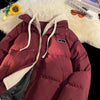 Winter Cotton-padded Jacket Women, Two-piece Hooded Down Cotton Jacket Female Casual Warm Cotton-padded Clothing Parker Coat