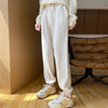 Women's Sports Wool Pants in AutumnWinter Solid Color Pockets Warm High-Quality Casual 100% Merino Pure Wool Small Leg Pants