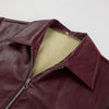 Wine Red Faux Leather Jakcet Outerwear Thicken Zipper Lapel Pu Coats Autumn Winter Streetwear Ladies Tops Women