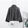 Chic Turtleneck Coats Women Stand Neck Full Sleeve Zipper Button Pocket Loose Jackets Autumn Female Daily Casual Outerwear