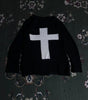 90s Goth Harajuku Y2k Cross Sweaters Streetwear Clothing Women Winter Pullover Knit Long Sleeve Hip Hop Loose Retro Jumper Coat