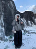 American Vintage Y2K Wide Leg Trousers Women Winter Thicken Plus Velvet Warm Pants Female High Waist Baggy Sweatpants