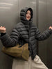 Fall Lightweight Hooded Puffer Jacket Russian Winter Women Zip Up Solid Warm Cotton Padded Outerwear Quilted Coat Куртка