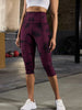 Women's High Waisted Capri Pants Soft Tummy Control No See Through Workout Yoga Running Athletic Push Up Gym Leggings