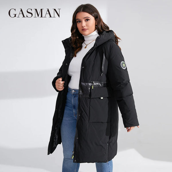 brand women's coat Women's winter jacket down parka warm outwear Female black patchwork thick jacket 020