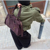 Elegant Women's Windbreaker Stand Collar Double Breasted Long Sleeve Pockets Female Jacket Spring Autumn Lady Commute Tops