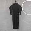 Pleated Half High Collar Batwing Sleeve Women's Dress Chic Elastic Loose Casual Famale Clothes 2DB4324