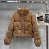 Winter Heavy Industry Colorful Sequin Stand Collar Warm Jacket For Women Cotton-padded Coat 11A07258